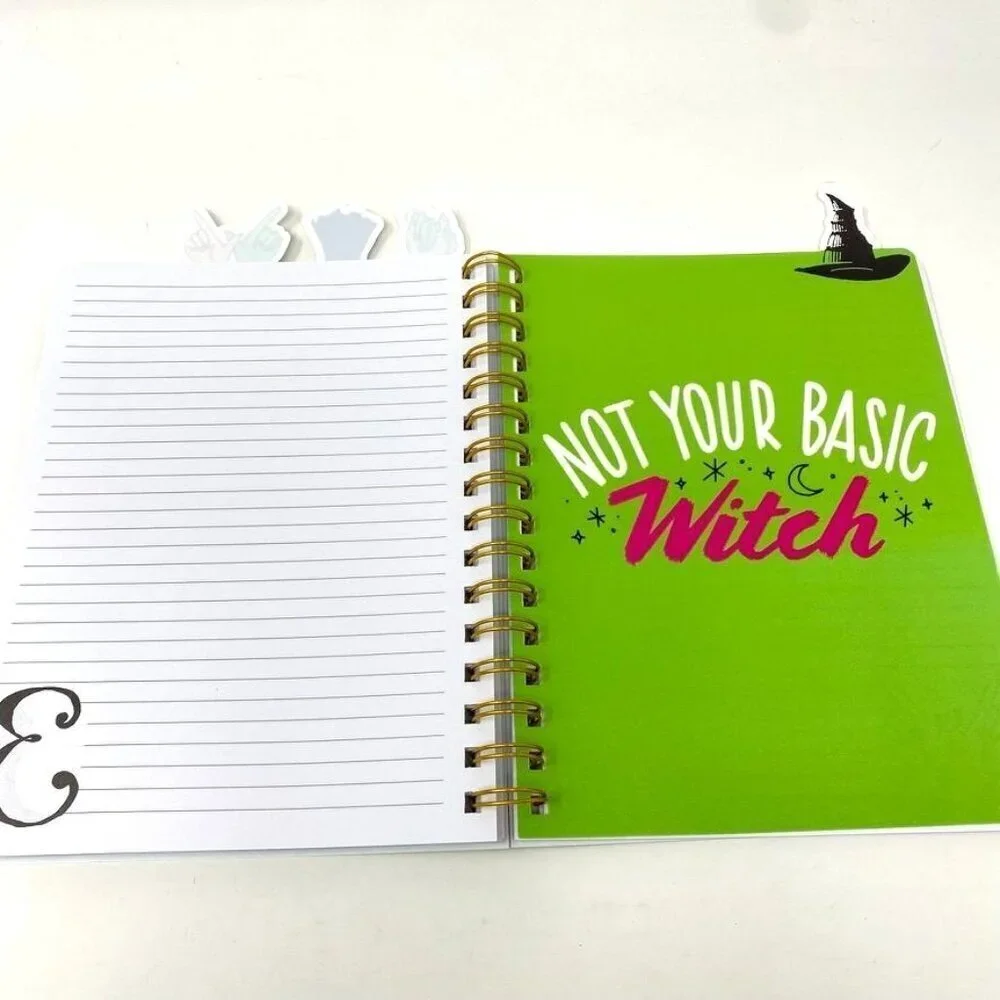 Wicked The Movie Pink Elphaba 96 Page Spiral Tab Journal 8.25